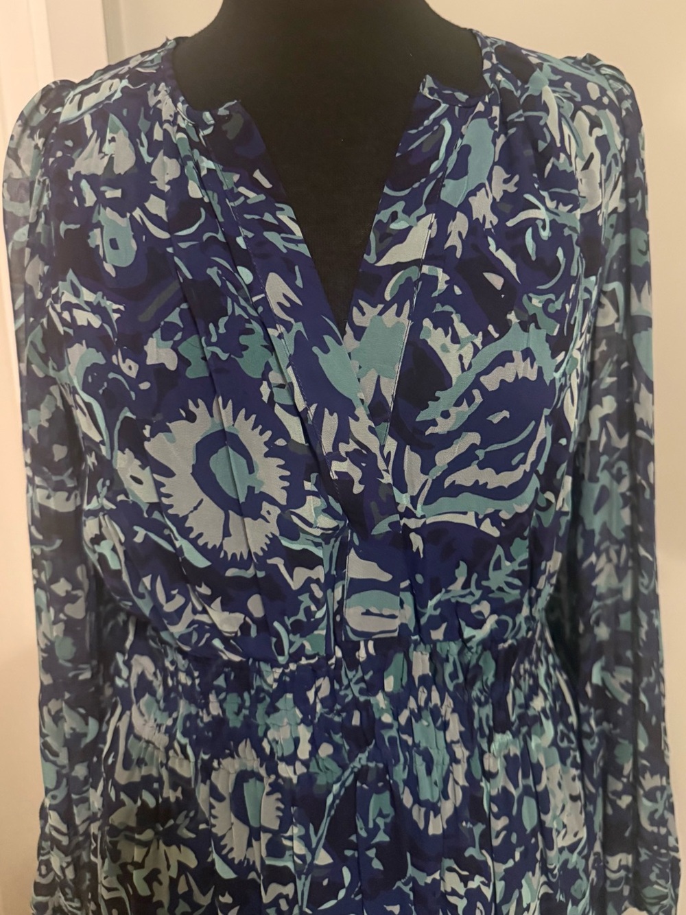 Anthropologie BL motif dress blue/teal - Picture 2 of 6